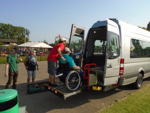 Loading the Oxford Phab Minibus